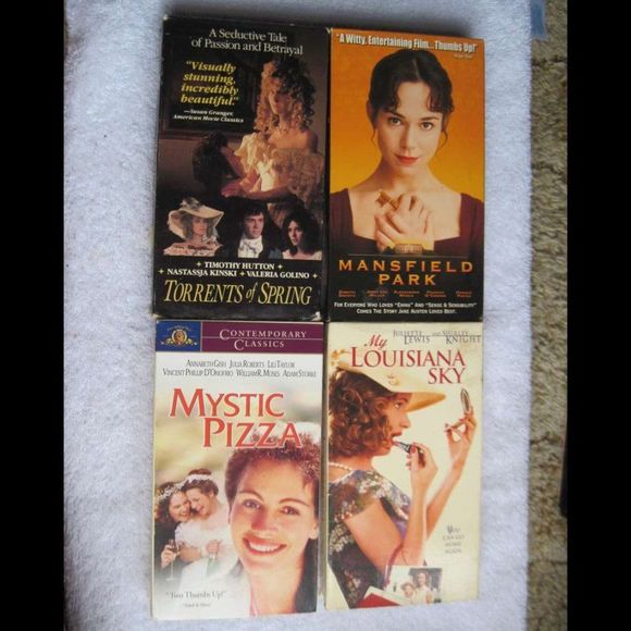 Mystic Pizza Mansfield Park Louisiana Sky Torrents of Spring VHS Cassette Tapes - Picture 1 of 10